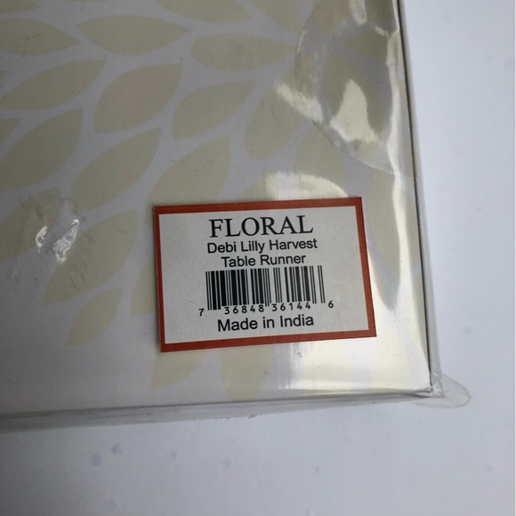 Debi Lilly Harvest Table Runner 15x96” Bronze Green New Fall Thanksgiving - Picture 11 of 14